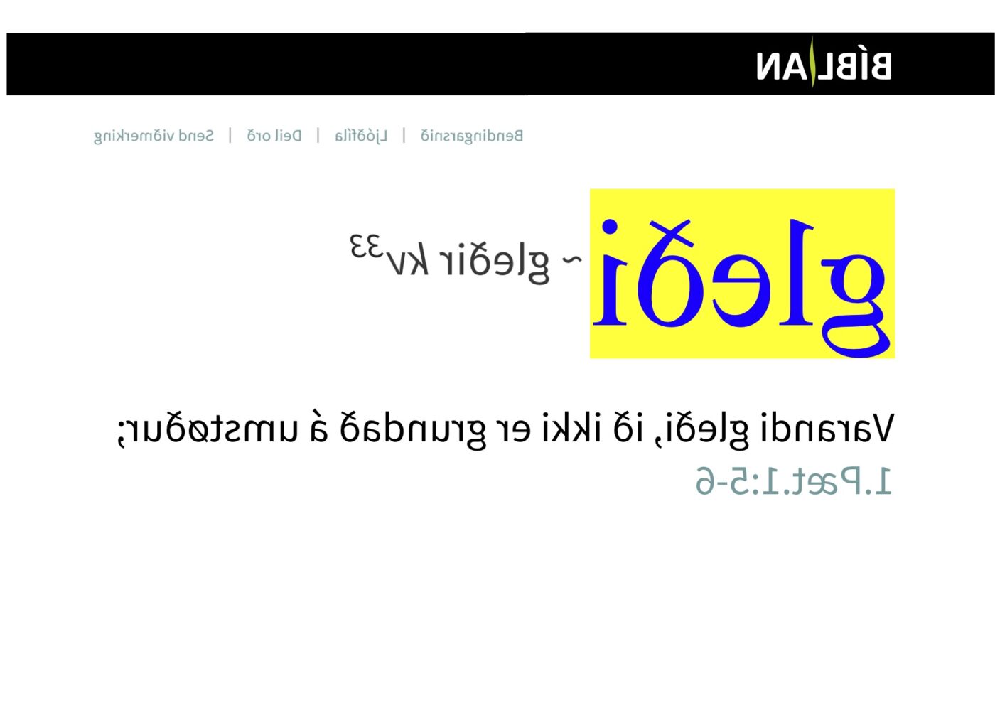 gleði speglvent tshirt