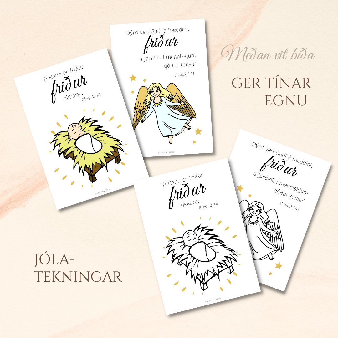 Jólamyndir at lita // Lúka 8