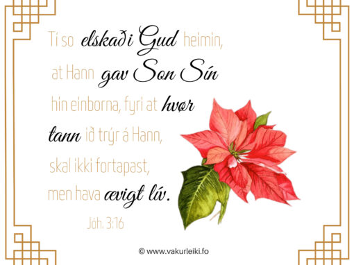 Hví kom Jesus? (Jóh.3:16)