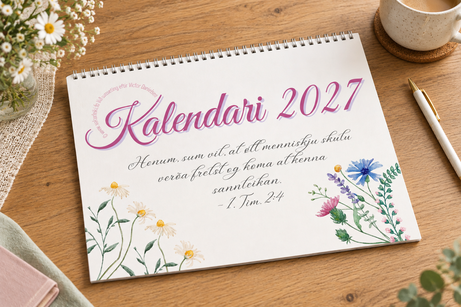 Kalendarin við føroyskum versum 2027